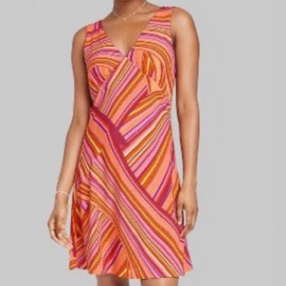 Brand new with tags colorful summer dress tank top style 100% Rayon Size XL